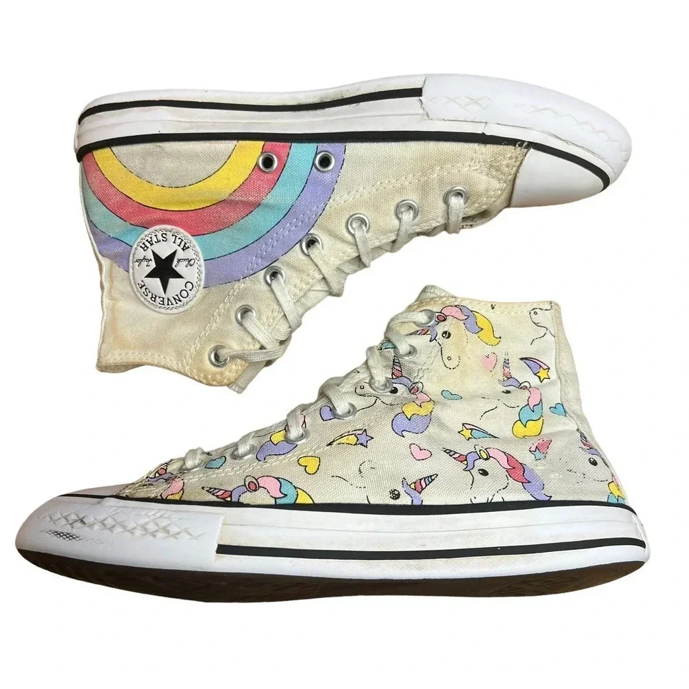 Converse Chuck‎ Taylor All Star Hi Unicorn (GS) Lace Up Sneakers Youth Size 3.0